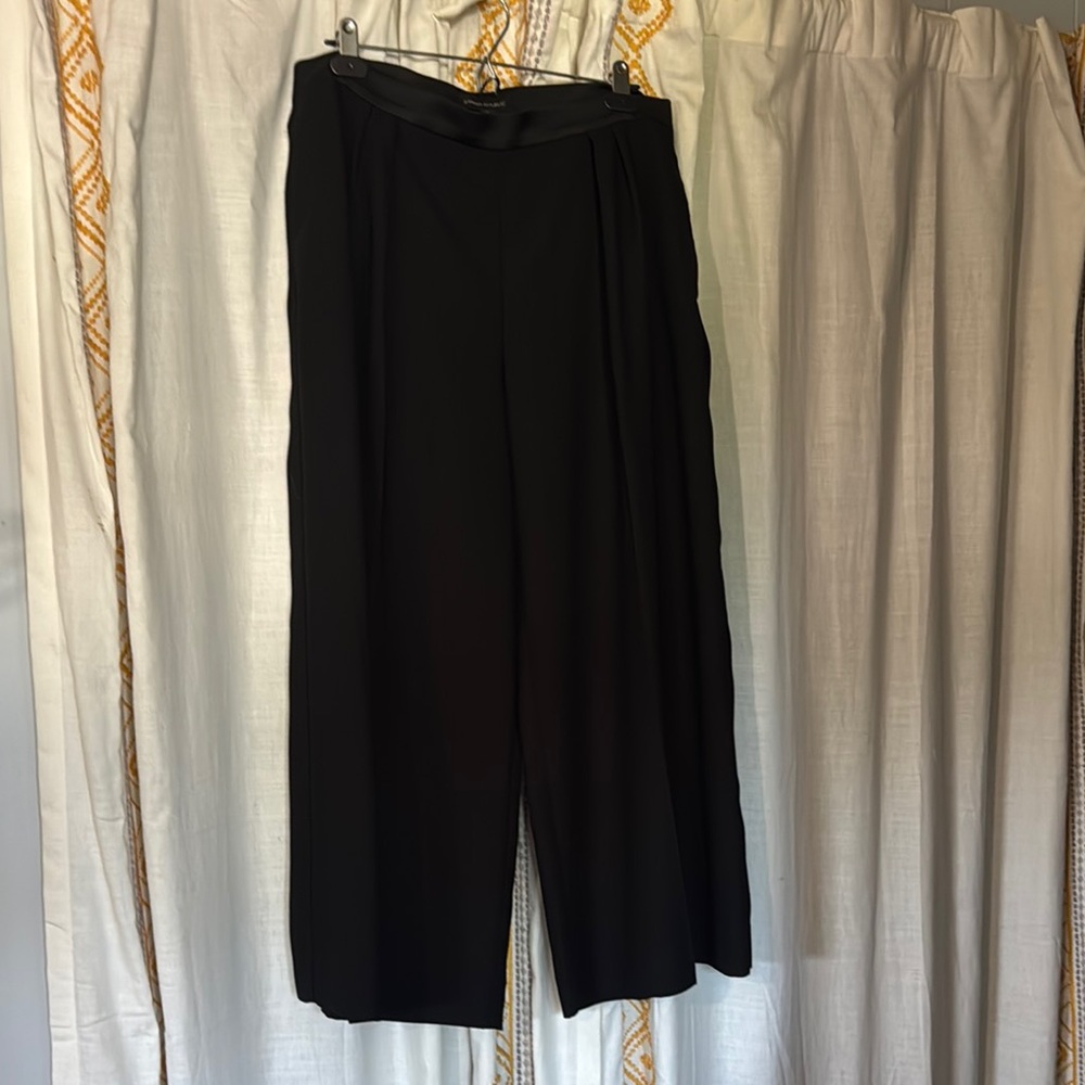 Black Wide-Leg Trousers Banana Republic size 12